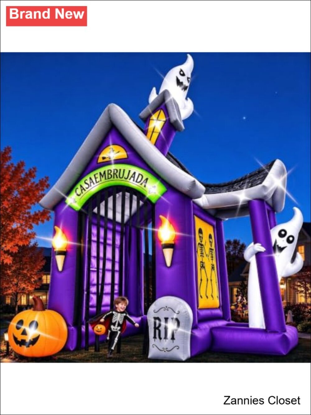 👻 13FT Giant Halloween Inflatable Archway Haunted House Walk-Through Tunnel